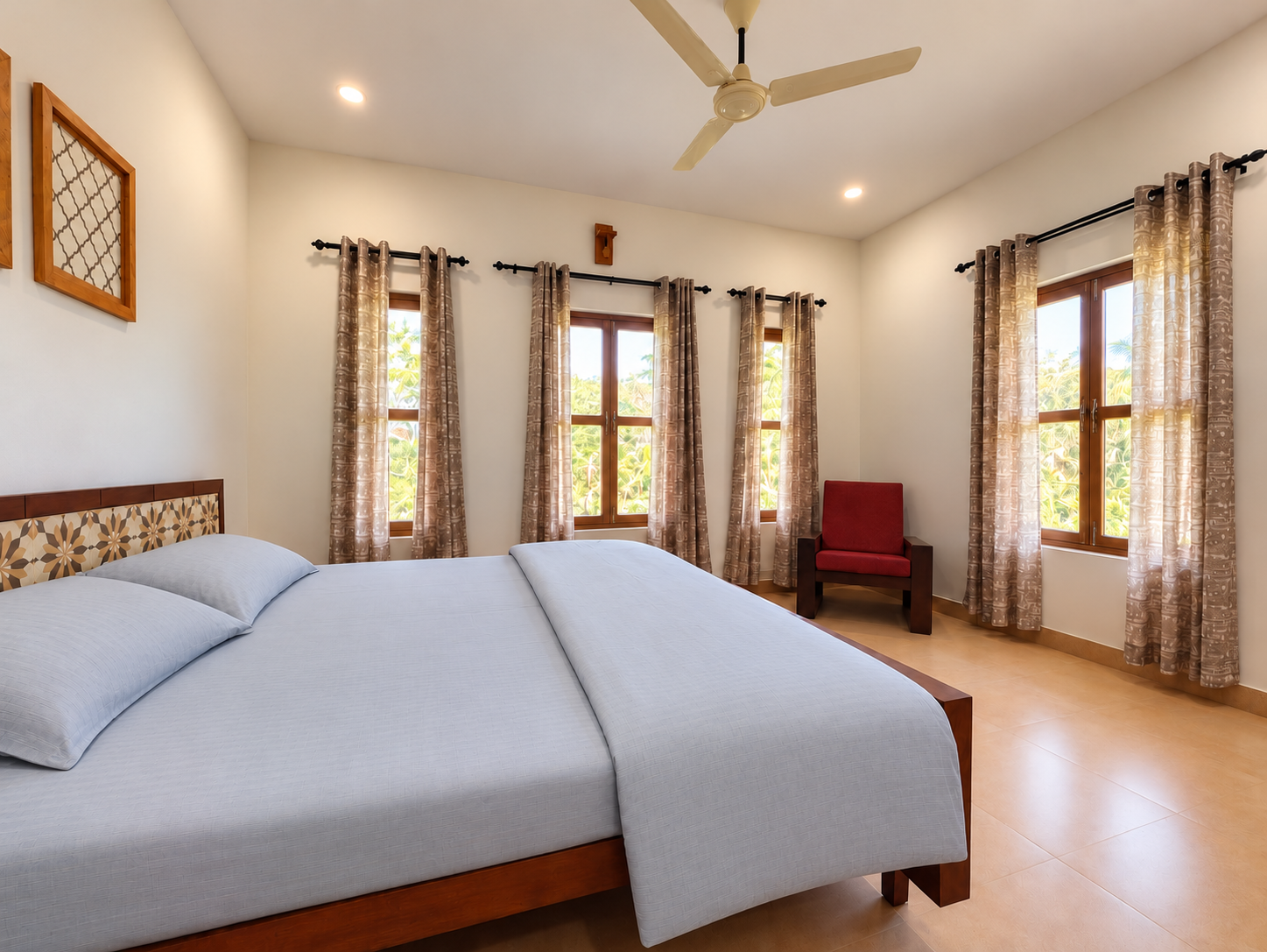 Deluxe bedroom at Nishi's Organic Homestay