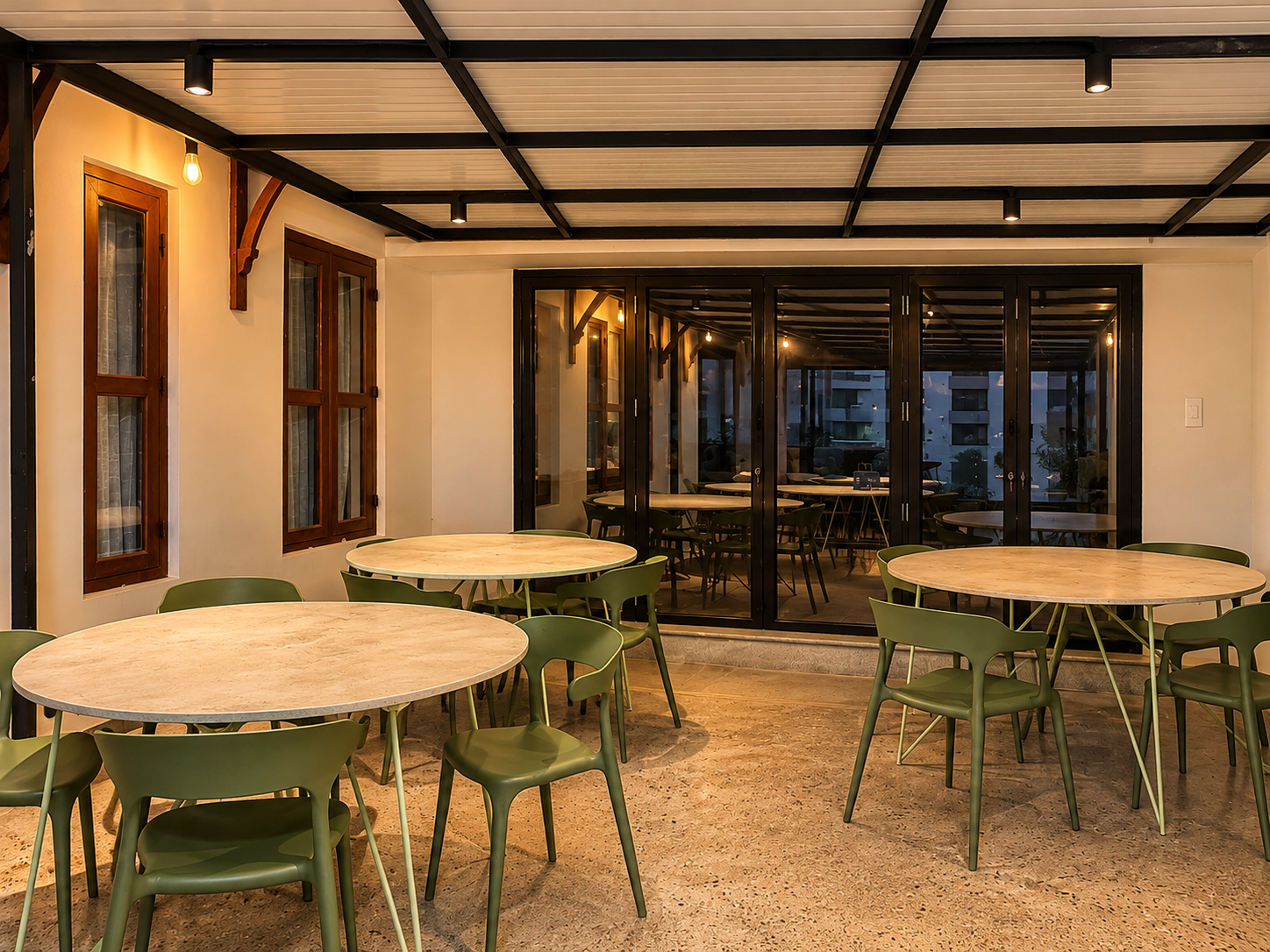 Dining space at Nishi's Organic Homestay
